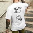 Live Freely メンズTシャツ バックプリント 彼への贈り物
