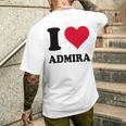 I Love Admira メンズTシャツ バックプリント 彼への贈り物