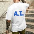 I Love AI 人工知能 長袖tシャツ メンズTシャツ バックプリント 彼への贈り物