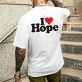 I Love Heart Hope Namee On A メンズTシャツ バックプリント 彼への贈り物