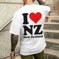 I Love Heart ニュージーランド Nz キウイマオリ文化 メンズTシャツ バックプリント 彼への贈り物