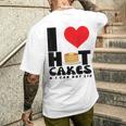 I Love Heart ホットケーキ パンケーキ Flapjacks Can Not Lie Foodie メンズTシャツ バックプリント 彼への贈り物