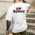 I Love Heartydneyyd Namee Australia メンズTシャツ バックプリント 彼への贈り物