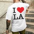 I Love La Top I Heart Los Angeles バケーションギフト メンズTシャツ バックプリント 彼への贈り物