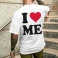 I Love Me メンズTシャツ バックプリント 彼への贈り物