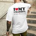 I Love My Grandpa I Heart My Grandpa メンズTシャツ バックプリント 彼への贈り物