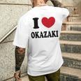 I Love Okazaki 岡崎大好き メンズTシャツ バックプリント 彼への贈り物