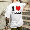 I Love Pizza メンズTシャツ バックプリント 彼への贈り物