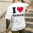 I Love Raigan メンズTシャツ バックプリント 彼への贈り物