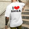I Lovehiga 愛 ハート 滋賀 滋賀県 日本 お土産 かわいい おしゃれ メンズTシャツ バックプリント 彼への贈り物
