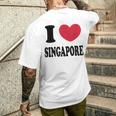I Loveingapore シンガポールが大好き メンズTシャツ バックプリント 彼への贈り物