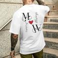M&W カップル イニシャル 結婚式 記念日 新築祝い メンズTシャツ バックプリント 彼への贈り物