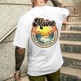 Maine Usa ハイキング ハイカー バックパッカー ハイキング 山 アウトドア 長袖tシャツ メンズTシャツ バックプリント 彼への贈り物