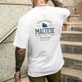 Maltese ギフトヴィンテージマルチーズ メンズTシャツ バックプリント 彼への贈り物