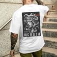Medusa Backprint 女神の蛇 ギリシャ神話 バックプリント メデューサ メンズTシャツ バックプリント 彼への贈り物
