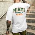 Miami Property 305 ストリートウェア マイアミシティカルチャースタイル メンズTシャツ バックプリント 彼への贈り物