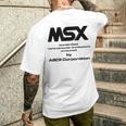 Msx コンピューター メンズTシャツ バックプリント 彼への贈り物
