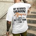 My Bearded Dragon Eats Better Than I Do トカゲ爬虫類 メンズTシャツ バックプリント 彼への贈り物