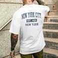 New York City New York Ny ビンテージスポーツデザイン ネイビープリント メンズTシャツ バックプリント 彼への贈り物
