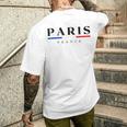 Paris With France Flag Novelty Graphic & Cool s メンズTシャツ バックプリント 彼への贈り物