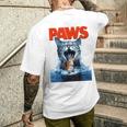 Paws Cat Lover ホラー映画 パロディ メンズTシャツ バックプリント 彼への贈り物