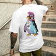 Punkuin 面白い パンクロック パンクロック ペンギン 長袖tシャツ メンズTシャツ バックプリント 彼への贈り物