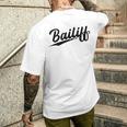 Retrowoosh Job Title Bailiff メンズTシャツ バックプリント 彼への贈り物