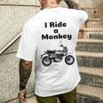 I Ride A Monkey オートバイ ミニバイクシャツ メンズTシャツ バックプリント 彼への贈り物