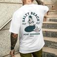 Salty Beach Port Aransas テキサス マーメイドシャツ ダイブバー オイスター メンズTシャツ バックプリント 彼への贈り物