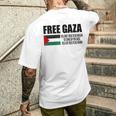 Save Gaza Free Palestine Free Gaza Proud Gaza Palestina メンズTシャツ バックプリント 彼への贈り物
