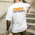 Smile It Makes People Wonder What You're Up To メンズTシャツ バックプリント 彼への贈り物