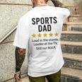 Sports Dad Loud In Thetands MVP 引用 メンズTシャツ バックプリント 彼への贈り物