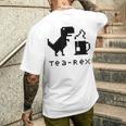 Tea Rex Pixel 8ビットゲーム恐竜 メンズTシャツ バックプリント 彼への贈り物