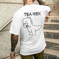 Tea-Rex おもしろドリンクグラフィック メンズTシャツ バックプリント 彼への贈り物