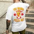You Wanna Pizza Me 面白い ファイター ピザ愛好家 ファーストフード しゃれ 長袖tシャツ メンズTシャツ バックプリント 彼への贈り物