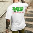 Zombies Eat Brains Don't Worry You'reafe メンズTシャツ バックプリント 彼への贈り物