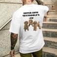 【Super Cute Toypoodles】トイプードル 実写 メンズTシャツ バックプリント 彼への贈り物