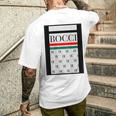 【バックプリント・背中側】Bocci ぼっち ロゴ 総柄 イタリア国旗風【変なtシャツ】陰キャ ブランド パロディ 面白 メンズTシャツ バックプリント 彼への贈り物