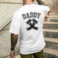 【バックプリント・背中側】お父さん Daddy 父親 パパ《チームユニフォーム風》父の日 面白い 長袖tシャツ メンズTシャツ バックプリント 彼への贈り物