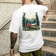 おもしろ林業チェーンソー 背の高い木 ワークアウト ロギング 生活 メンズTシャツ バックプリント 彼への贈り物