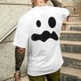 お化けの顔 ハロウィーン 幽霊 おばけ ゆうれい メンズTシャツ バックプリント 彼への贈り物