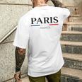 お土産 De Paris フランス国旗 愛の首都 ギフト メンズTシャツ バックプリント 彼への贈り物