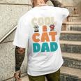 かっこいい猫お父さん面白い猫好きの男性 長袖tシャツ メンズTシャツ バックプリント 彼への贈り物