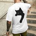 かわいい黒猫tシャツ ユニセックス メンズTシャツ バックプリント 彼への贈り物
