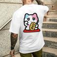 びーえするるる【Bsテレ東公式】まねきねこイラストtシャツ（10色） メンズTシャツ バックプリント 彼への贈り物