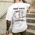 もっとコーヒーが必要だよ、可愛い猫ちゃん メンズTシャツ バックプリント 彼への贈り物