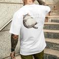 わがままボディ 猫 ねこ 太ったねこ ぽっちゃり 好ねこき かわいい おもしろ 面白い メンズTシャツ バックプリント 彼への贈り物