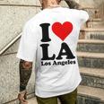 アイラブハートラロサンゼルスカリフォルニア メンズTシャツ バックプリント 彼への贈り物
