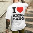 アイ・ラブ・香港 メンズTシャツ バックプリント 彼への贈り物