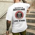 アメリカサモア大学ロースクール。 メンズTシャツ バックプリント 彼への贈り物